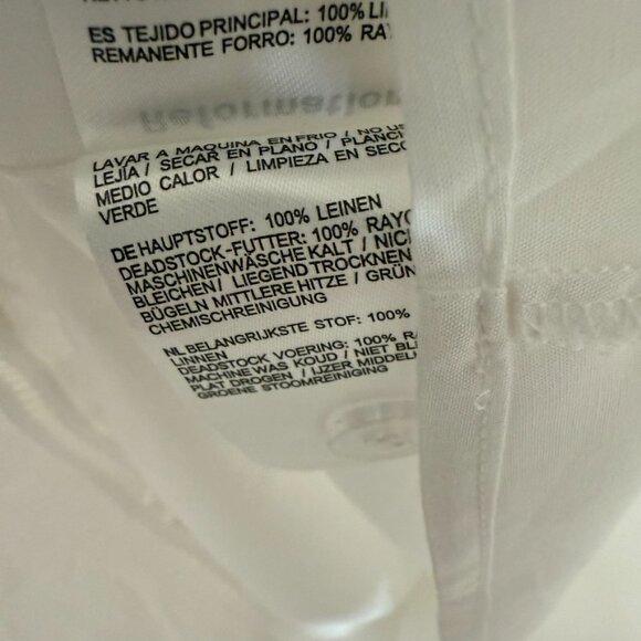Reformation Anthro Everett Linen Midi Dress White Sz 12 Petite Boho Wedding NWT - Picture 11 of 14